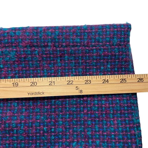 Vintage Pendleton Pencil Skirt Women's Size 14P Purple Pink Plaid Virgin Wool - Picture 4 of 7